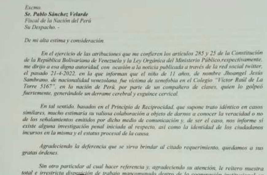 GOBIERNO VENEZOLANO SOLICITA JUSTICIA POR BRUTAL GOLPIZA A NIÑO VENEZOLANO POR XENOFOBIA
