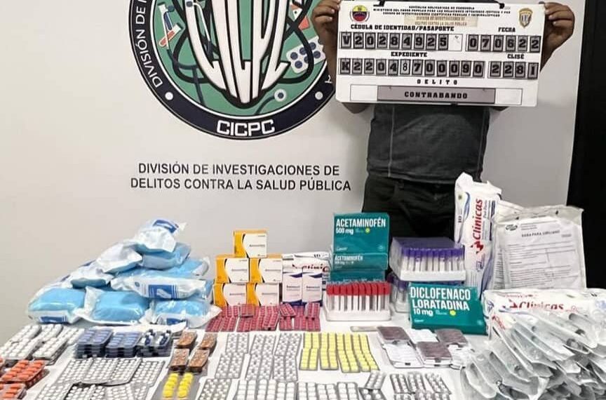 (VENEZUELA) EN CARACAS CICPC CAPTURÓ A UN HOMBRE POR COMERCIALIZAR MEDICAMENTOS E INSUMOS MÉDICOS
