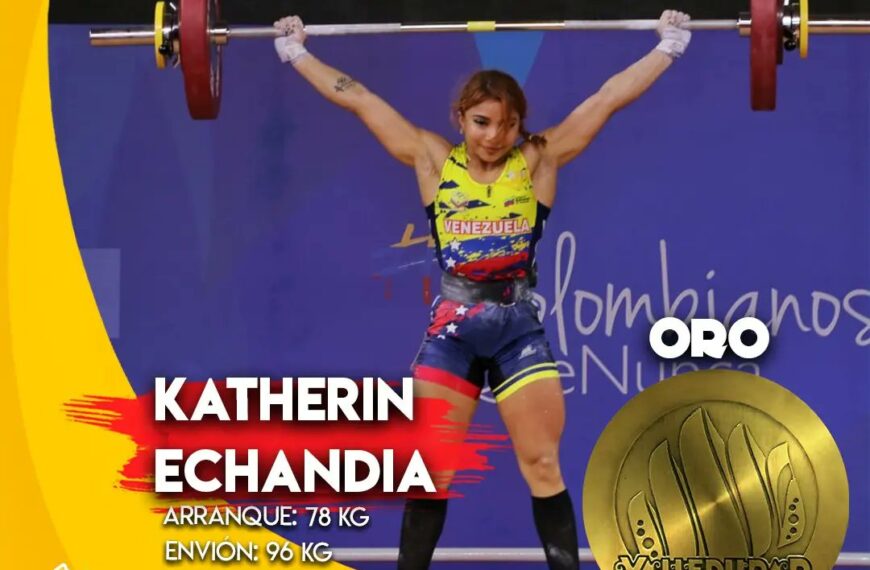 (VENEZUELA) PESISTA KATHERINE ECHANDIA SUBE A LO MÁXIMO DEL PODIO EN VALLEDUPAR 2022