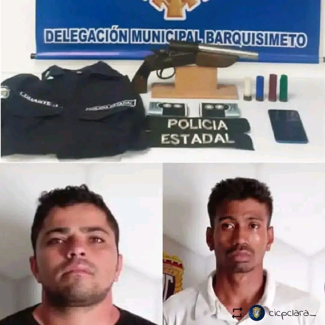 (VENEZUELA) DETIENEN A DOS FALSOS POLILARA POR ROBO A MANO ARMADA