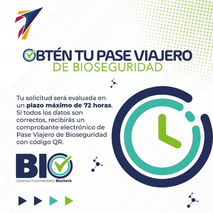 (VENEZUELA) ENTRÓ EN VIGENCIA SISTEMA BIOCHECK PARA PASAJEROS QUE INGRESEN AL TERRITORIO…