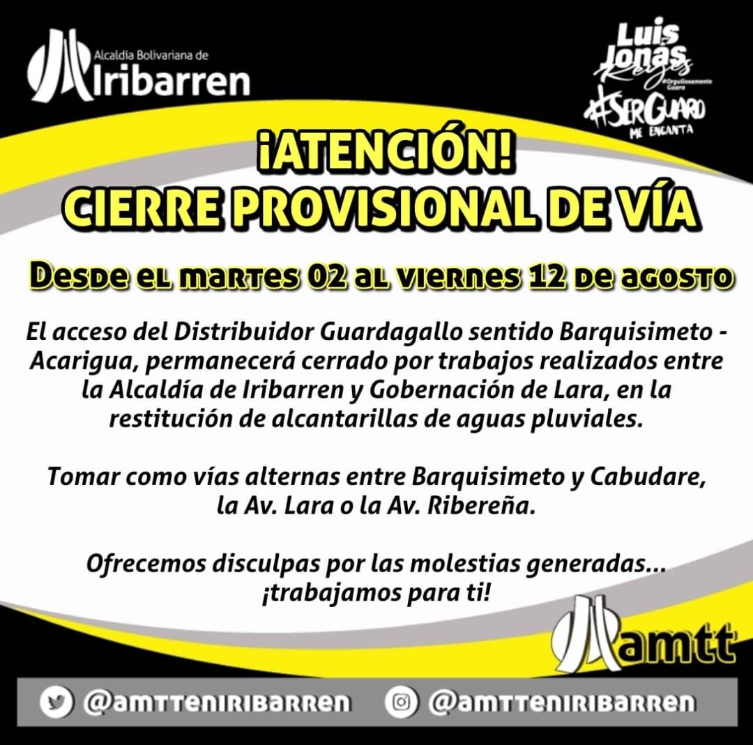 (VENEZUELA) DISTRIBUIDOR GUARDAGALLO ESTARÁ CERRADO POR 10 DÍAS DEBIDO A TRABAJOS DE…