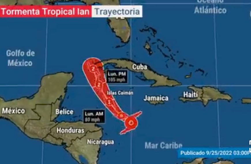 (CUBA) TORMENTA IAN VA RUMBO A LA ISLA CARIBEÑA