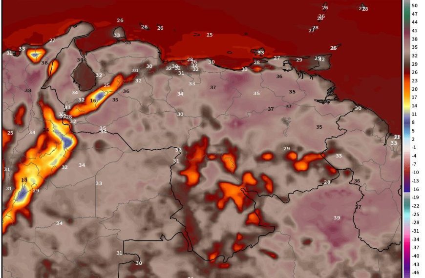 (VENEZUELA) INAMEH CONFIRMA ALTAS TEMPERATURAS PARA ESTE LUNES POR INCIDENCIA DE LA RADIACIÓN SOLAR