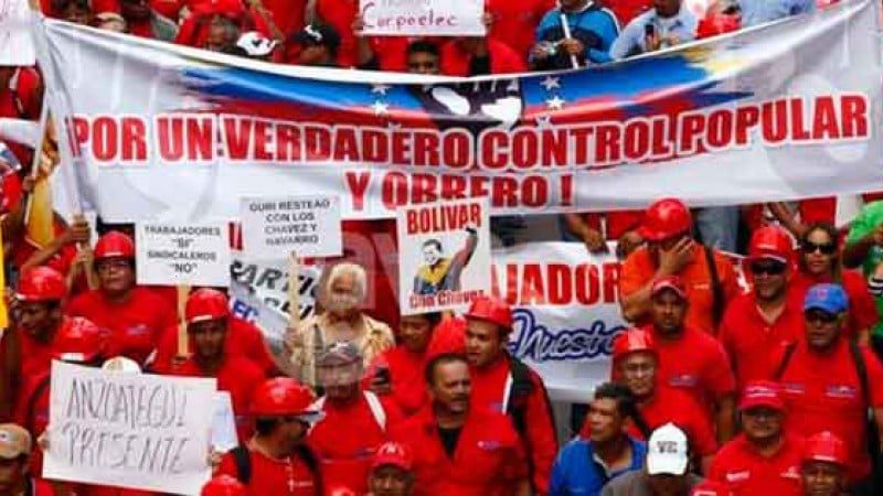 (VENEZUELA) EN EL DÍA DEL TRABAJADOR MASA OBRERA SE MOVILIZA HOY EN CARACAS