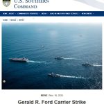 (MUNDO) PORTAVIONES USS GERALD R. FORD LLEGA AL CARIBE