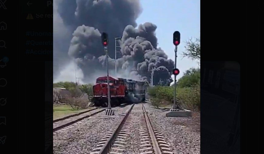(MÉXICO) DOS FALLECIDOS DEJA ACCIDENTE FERROVIARIO EN QUERÉTARO