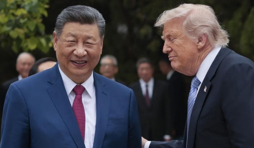 (CHINA) PRESIDENTES TRUMP Y XI JINPING CULMINAN ENCUENTRO HISTÓRICO EN PEKÍN