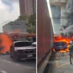 (TAILANDIA) TREN ARROLLÓ AUTOBÚS EN EL CENTRO DE BANGKOK