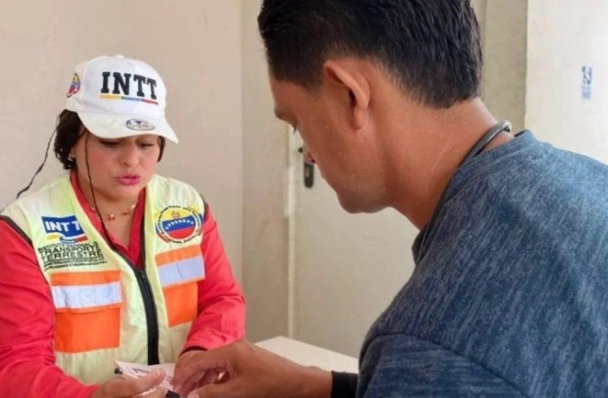 (VENEZUELA) INTT DESPLIEGA JORNADA PARA TRÁMITES DESDE ESTE 26 AL 30 DE MAYO