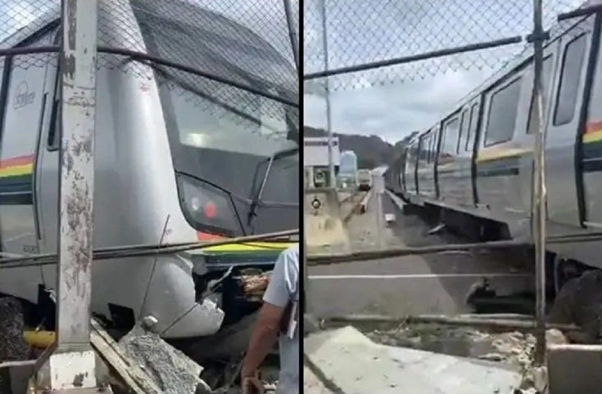(VENEZUELA) VAGÓN DEL METRO DE CARACAS SE DESCARRILÓ DENTRO DEL PATIO DE MANTENIMIENTO EN LA ESTACIÓN PROPATRIA (+VIDEO)