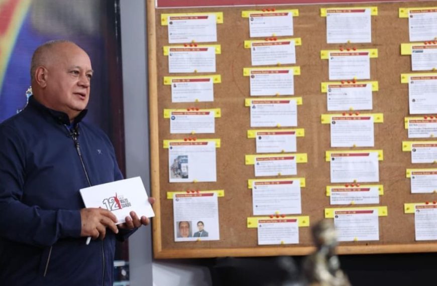(VENEZUELA) CABELLO ASEGURA QUE 22 MIL FUNCIONARIOS HAN SIDO DADOS DE BAJA POR INCURRIR EN MALAS PRÁCTICAS