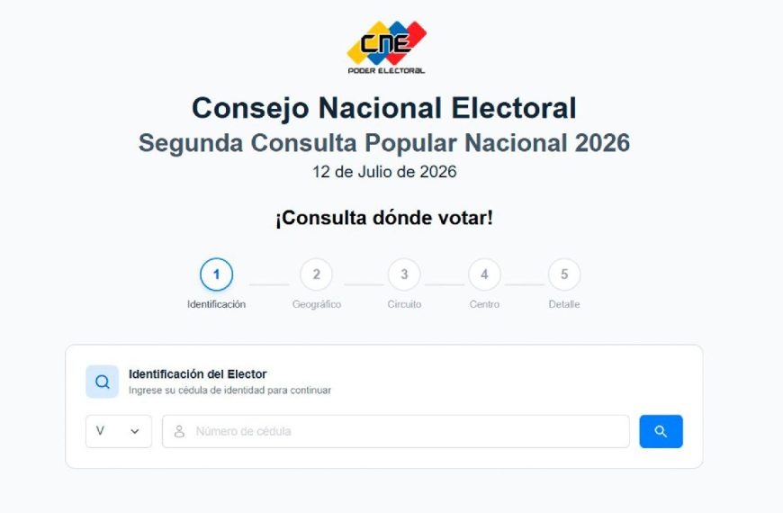 (VENEZUELA) PODER ELECTORAL ACTIVÓ SISTEMA PARA LA SEGUNDA CONSULTA NACIONAL POPULAR DEL PRÓXIMO 12 DE JULIO
