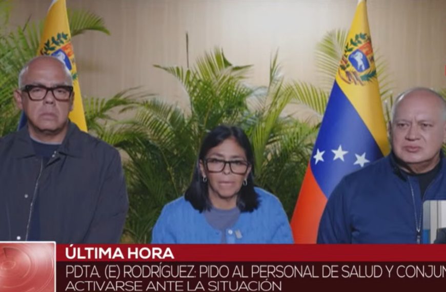 (VENEZUELA) PRESIDENTA ENCARGADA DECRETÓ ESTADO DE EMERGENCIA ANTE LOS DOS POTENTES SISMOS OCURRIDOS ESTE MIÉRCOLES EN EL PAÍS
