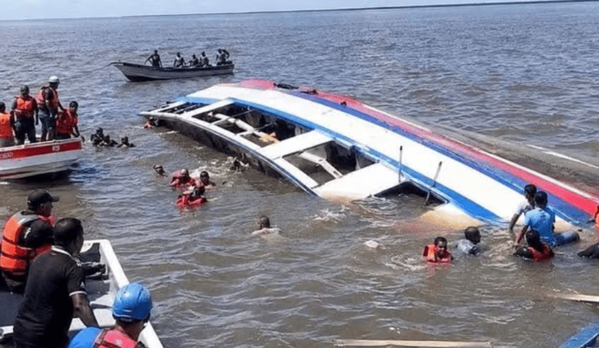 (GUYANA) 53 FALLECIDOS Y 79 PERSONAS RESCATADAS SE CONTABILIZAN TRAS EL NAUFRAGIO DE UNA EMBARCACIÓN