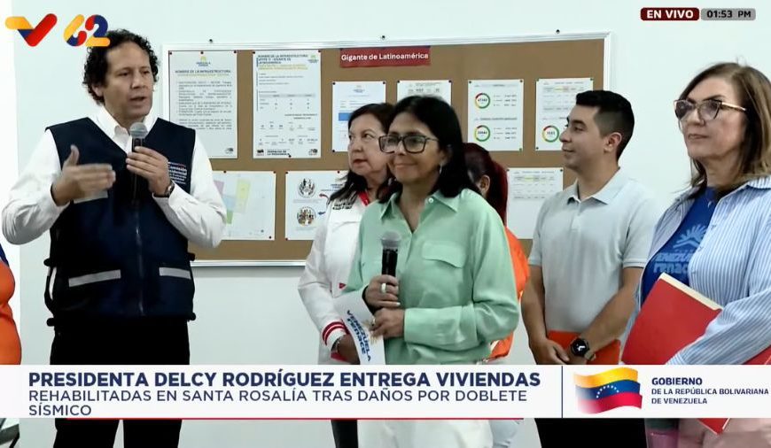 (VENEZUELA) PRESIDENTA RODRÍGUEZ ENTREGÓ VIVIENDAS REHABILITADAS EN EL URBANISMO GIGANTE DE LATINOAMERICA