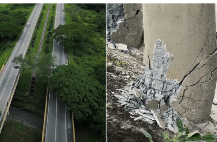(VENEZUELA) ACTIVAN CONTRAFLUJO EN LA AUTOPISTA CENTROOCCIDENTAL DE YARACUY PARA ATENDER FALLA EN PUENTE