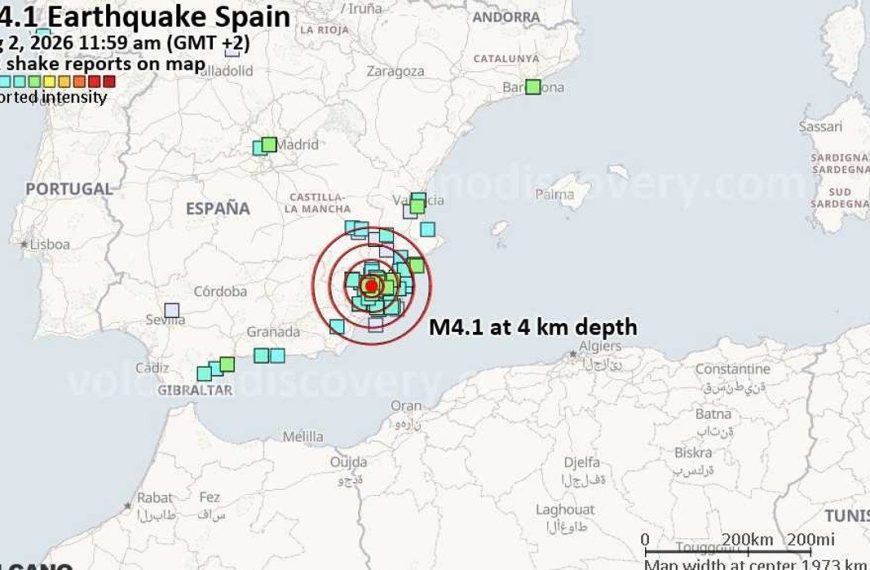 (ESPAÑA) FUERTE SISMO DE MAGNITUD 4.1 SACUDIÓ MURCIA