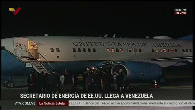 (VENEZUELA) SECRETARIO DE ENERGÍA DE EEUU CHRIS WRIGHT LLEGÓ AL PAÍS