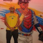(VENEZUELA) GABRIEL MORENO CAMPEÓN BATE DE LA LIGA NACIONAL DE LA MLB LLEGA BARQUISIMETO Y ES RECIBIDO CON UN MURAL EN SU HONOR