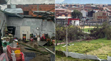 (COLOMBIA) FUERTE VENDAVAL GOLPEÓ Y AFECTÓ COMUNIDADES DE FUNZA CUNDINAMARCA