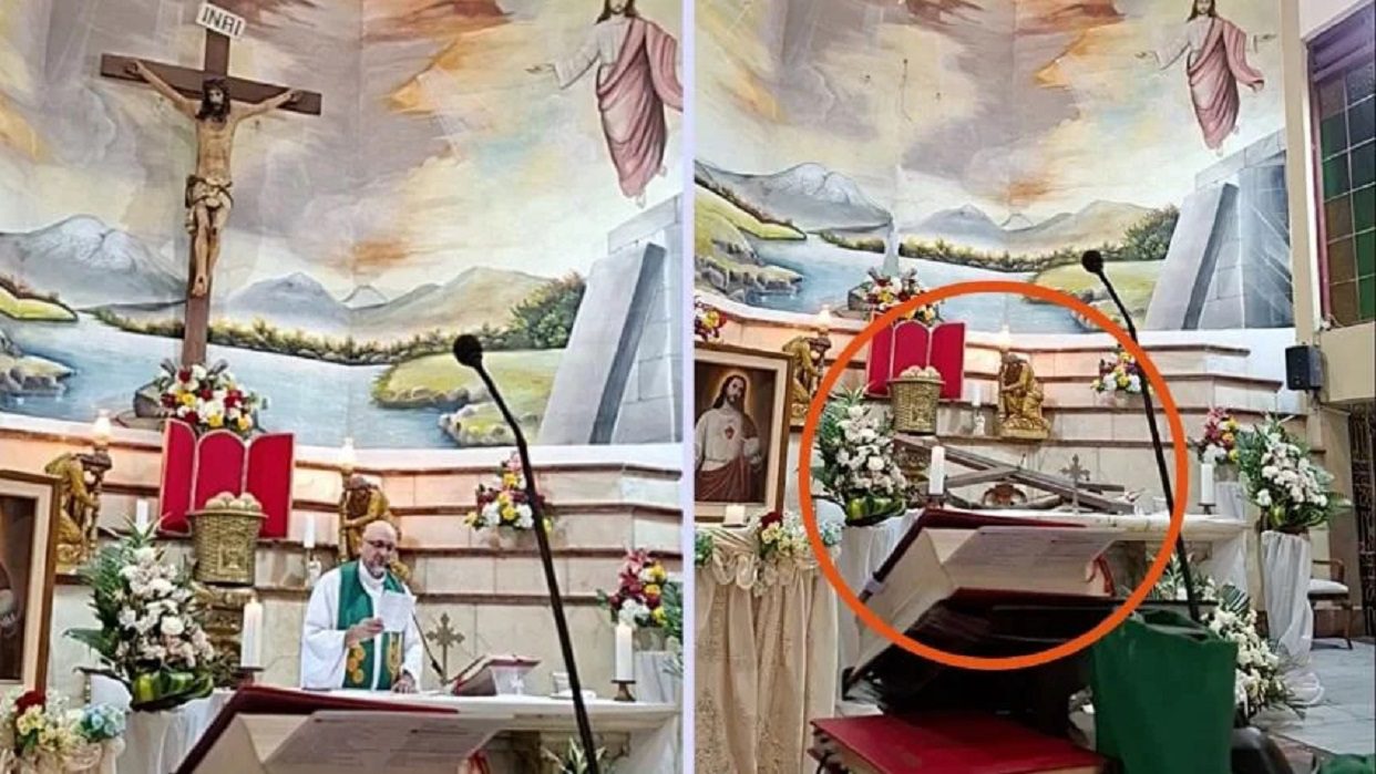 (ECUADOR) SACERDOTE FALLECIÓ DURANTE MISA TRAS SER APLASTADO POR UNA CRUZ